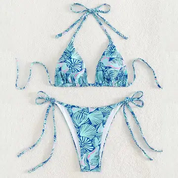 Sweetkama Blue Shell Tie Side Bottom