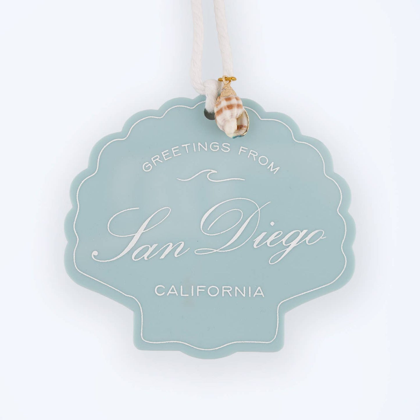 Freshwater Curated Goods Islamorada Seashell Charm Ornament