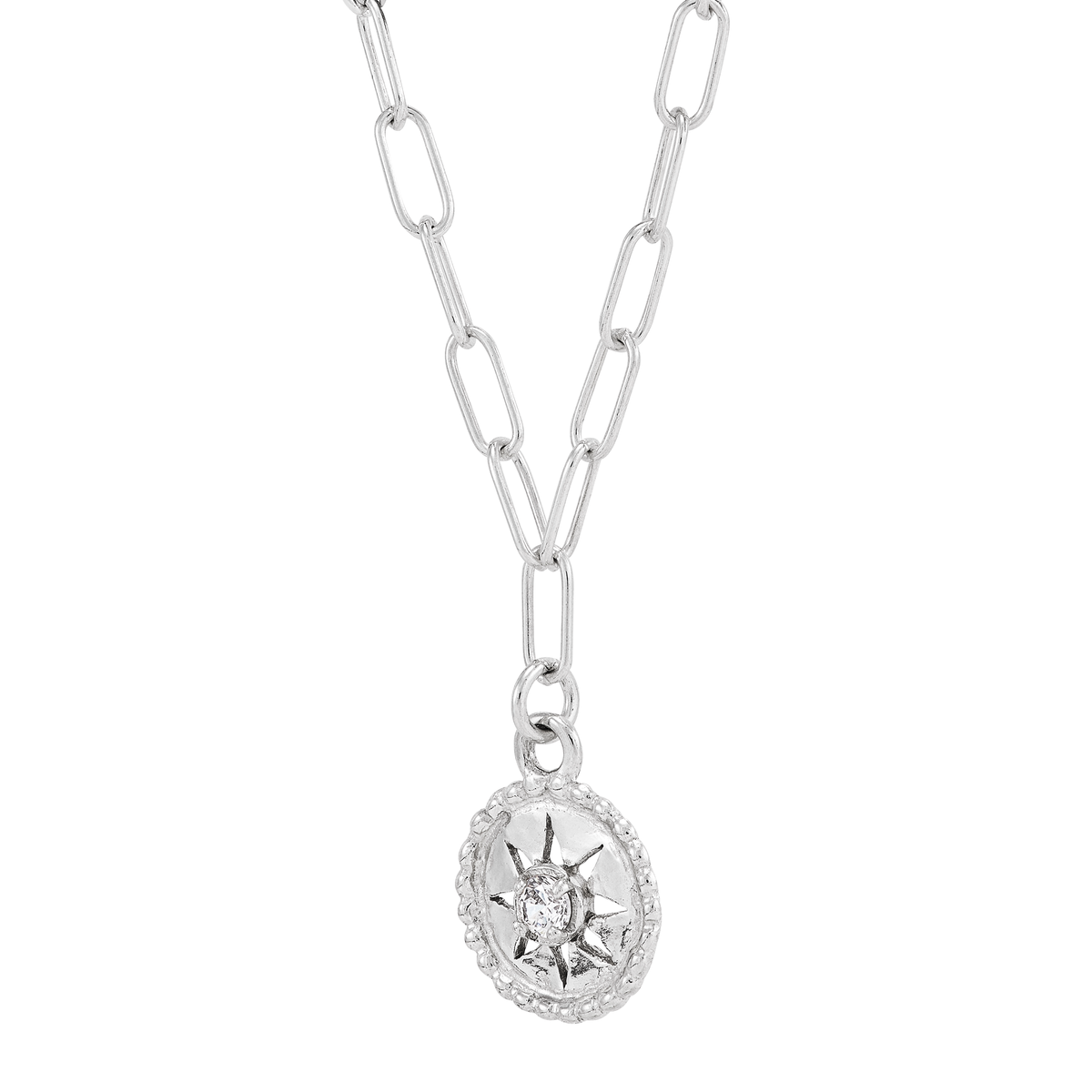 Silpada - Silpada 'Sun Dance' Silver Cubic Zirconia Link Necklace, 18"