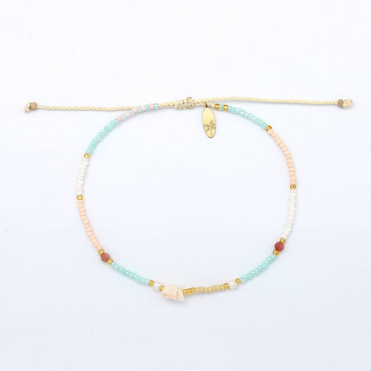 Pineapple Island Giada Sejiwa Beaded Anklet - Pastel