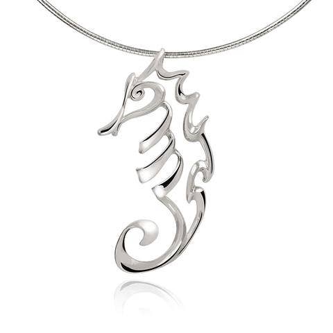 Big Blue Sea Horse Necklace