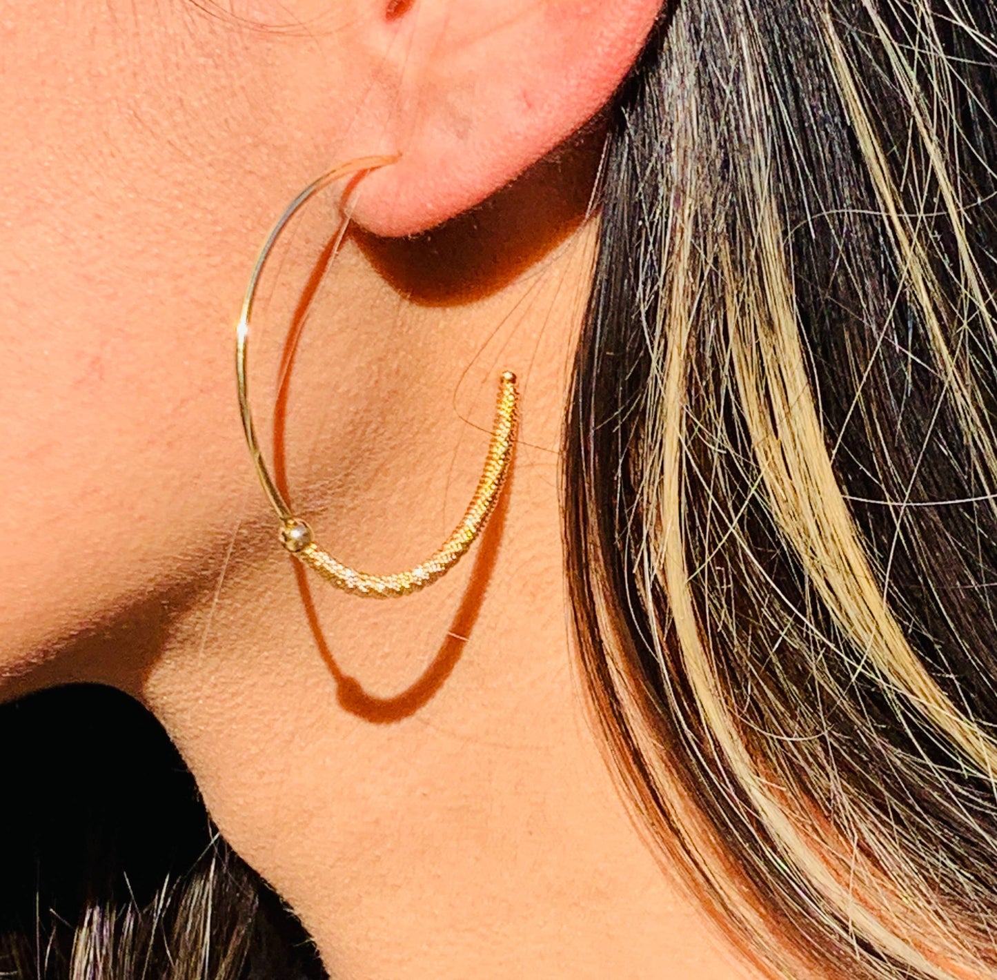 Mali Beads Gold Filled Thin Hoop Earrings – Classic Everyday Hoops