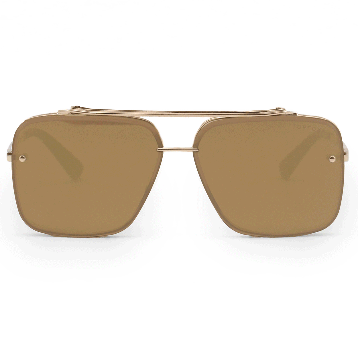 Topfoxx Bella Tangle Free Aviator Sunglasses - Mirrored Bronze