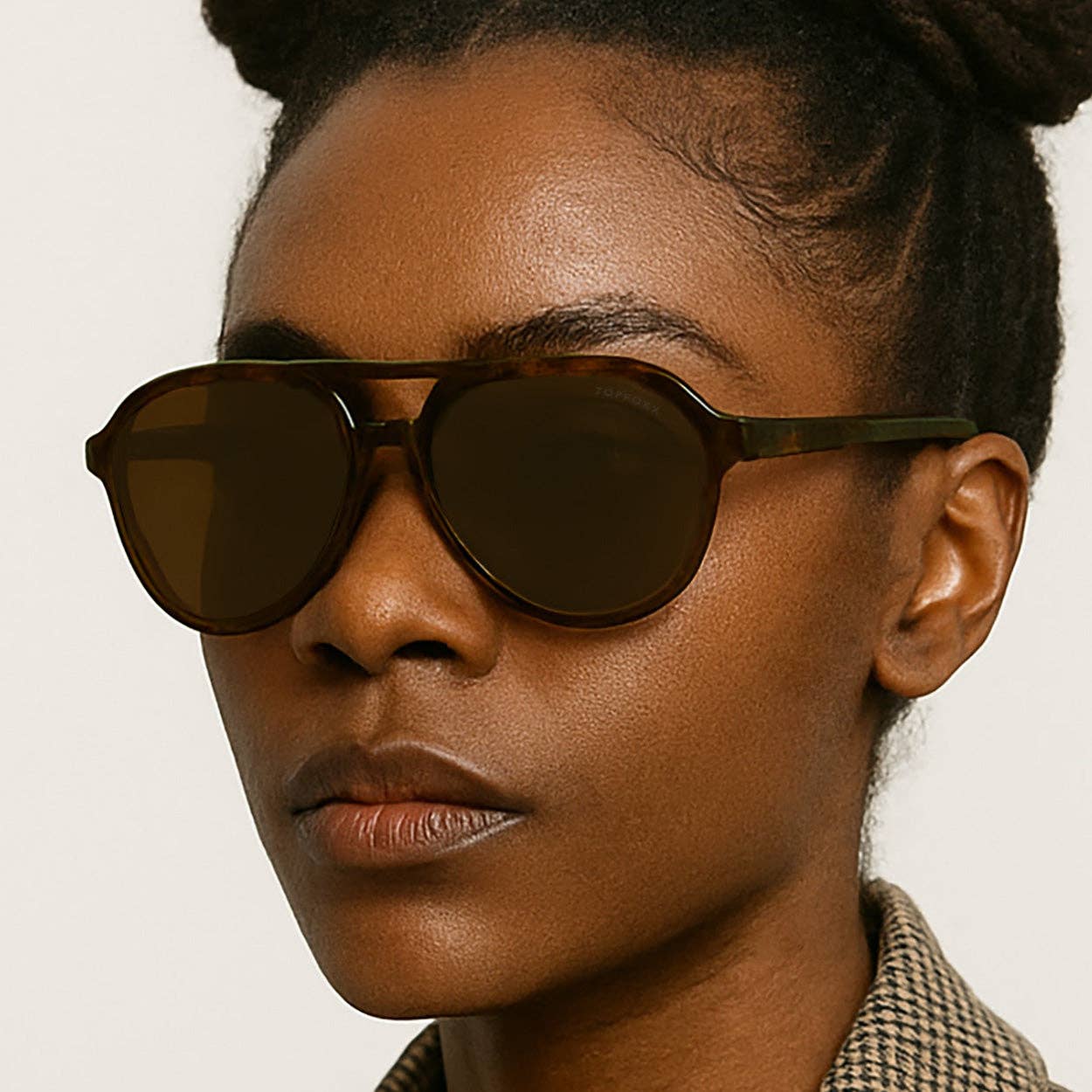 TOPFOXX  Poseidon Tangle Free Floating Aviators - Brown Tort
