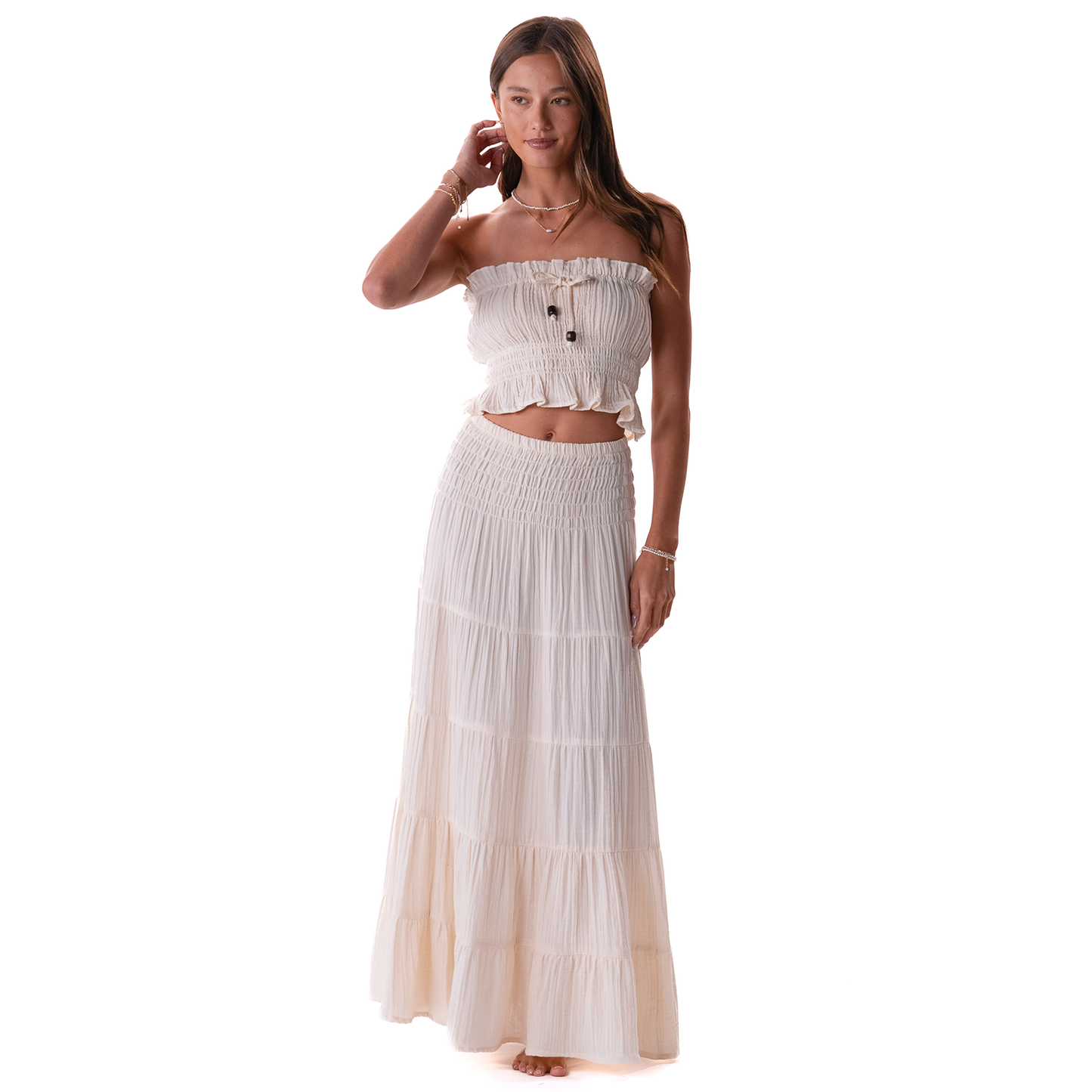 Lotus and Luna Sundrift Skirt - Cream
