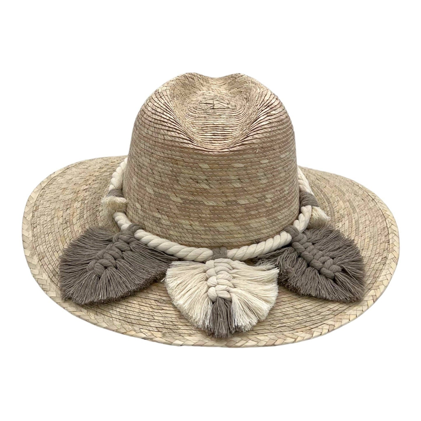 Chisme Indiana Palm Hat - Leaves Macrame Band