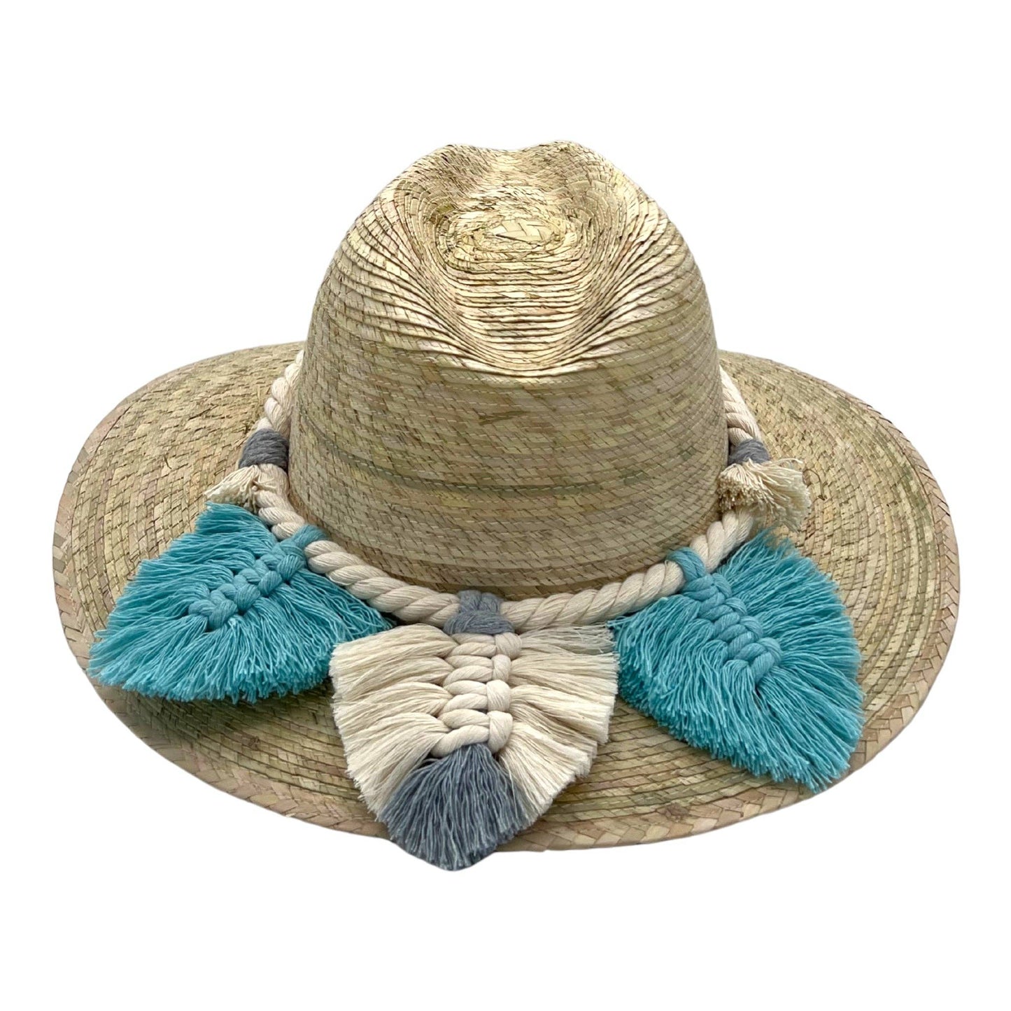 Chisme Indiana Palm Hat - Leaves Macrame Band