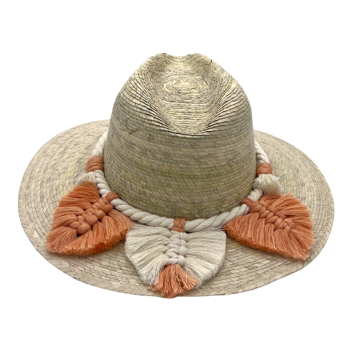 Chisme Indiana Palm Hat - Leaves Macrame Band