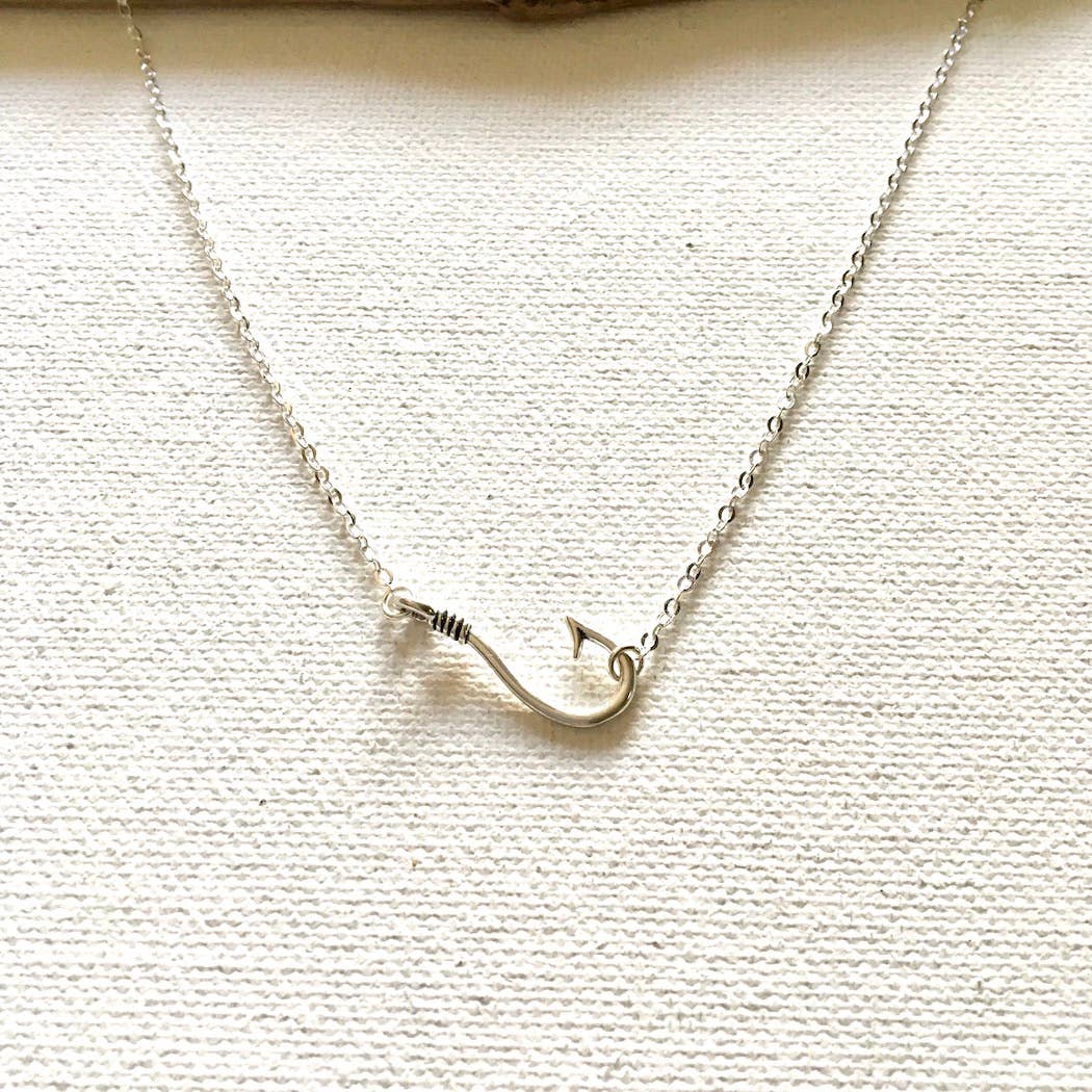 Jackie Gallagher Angled Fish Hook Necklace