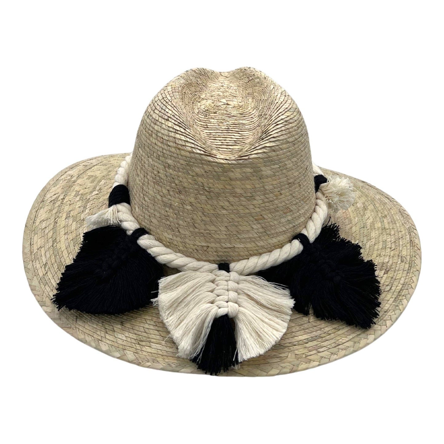 Chisme Indiana Palm Hat - Leaves Macrame Band