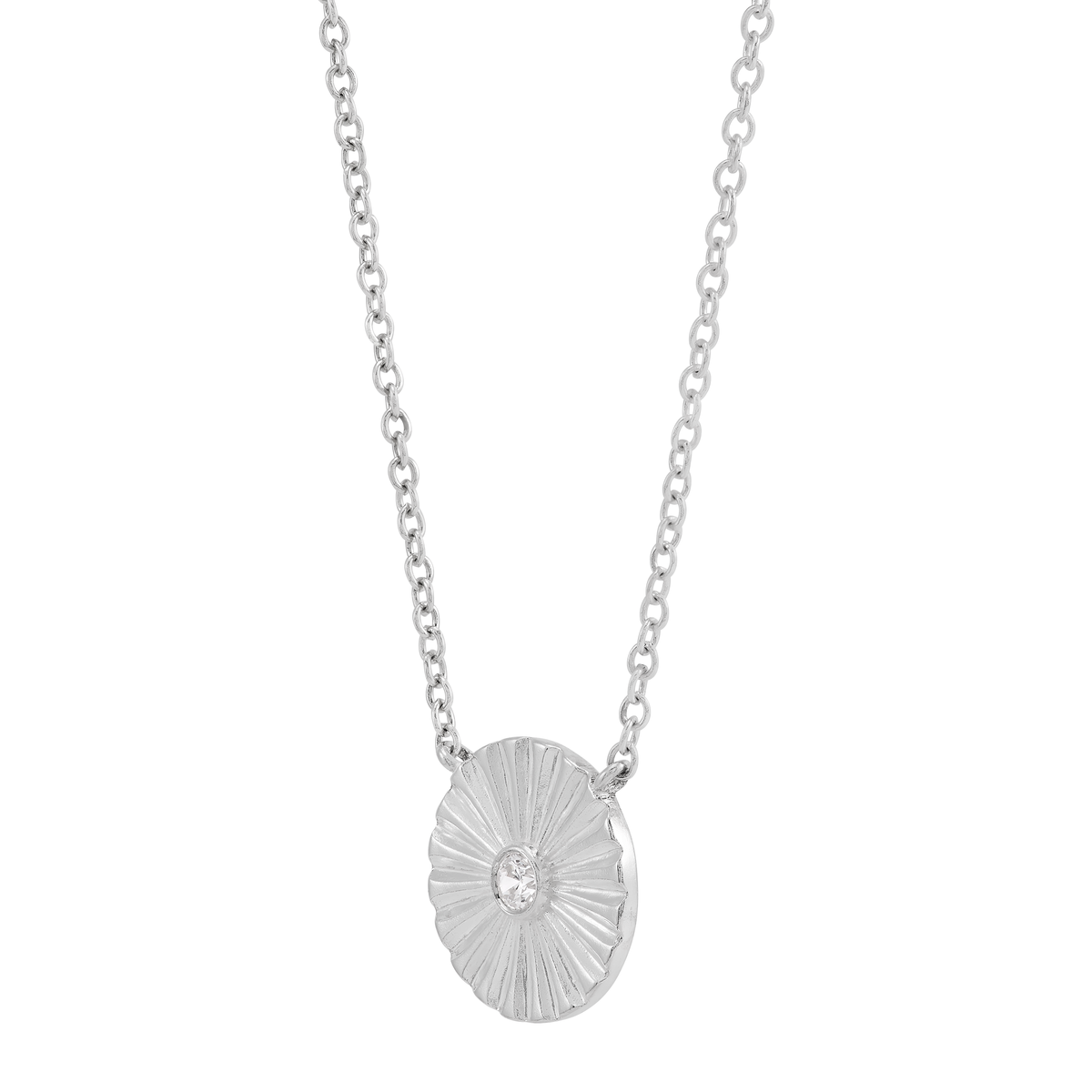 Silpada - Silpada 'Sunflower' Silver White Cubic Zirconia Necklace