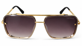 TOPFOXX Bella Tangle Free Aviators - Light Black Gold