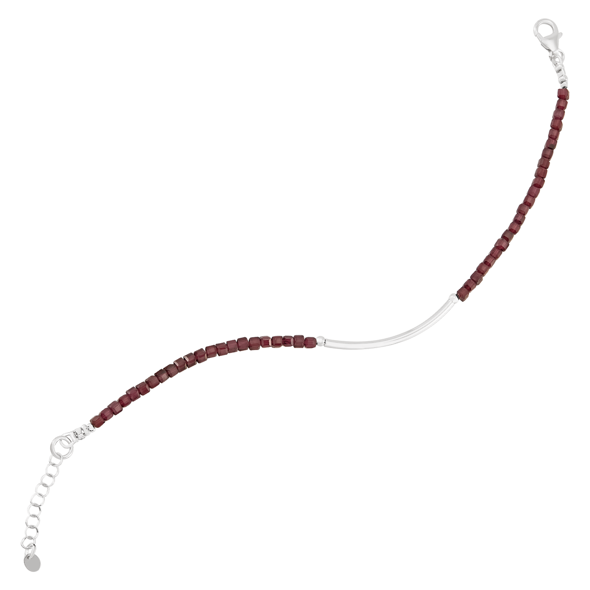 Silpada - Silpada 'Merlot' Sterling Silver Red Garnet Bracelet