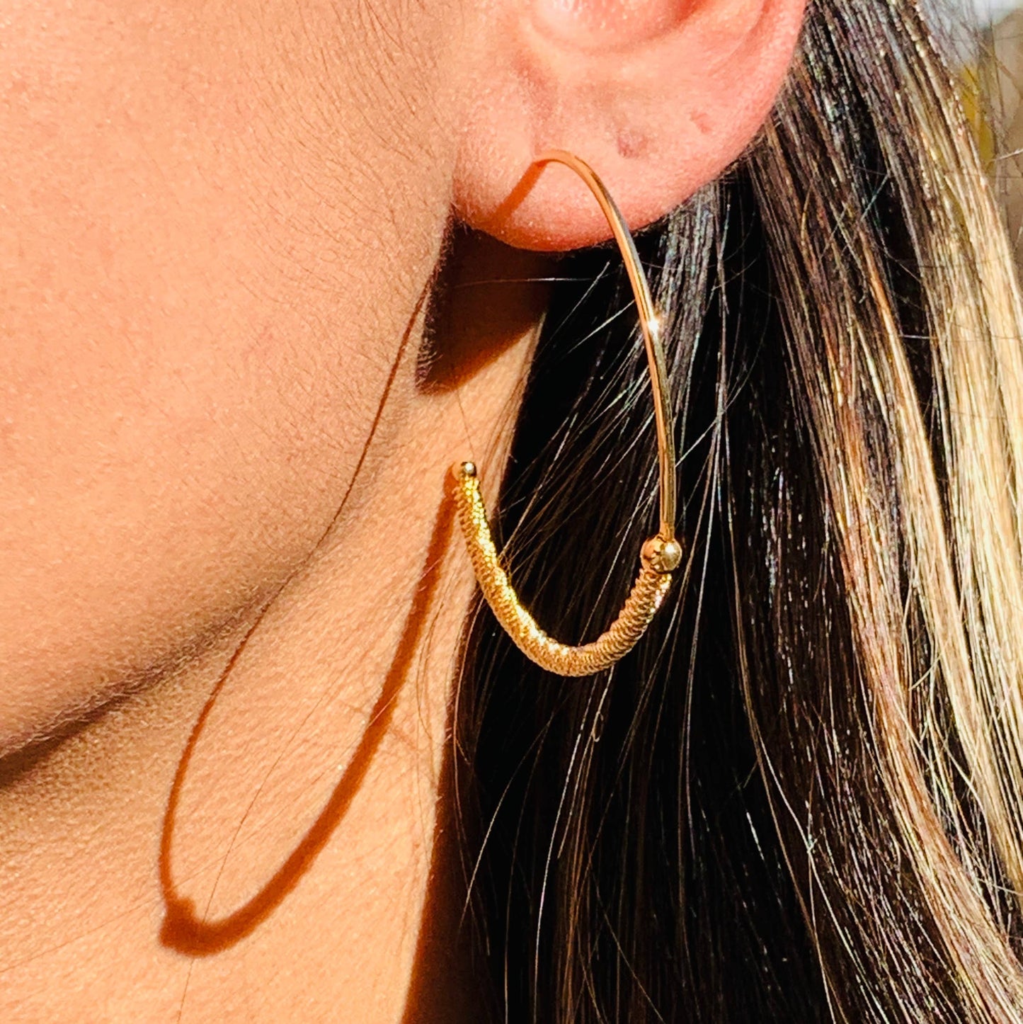 Mali Beads Gold Filled Thin Hoop Earrings – Classic Everyday Hoops