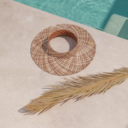 Village Thrive Holiday Papale Sun Hat - Amber Ombre