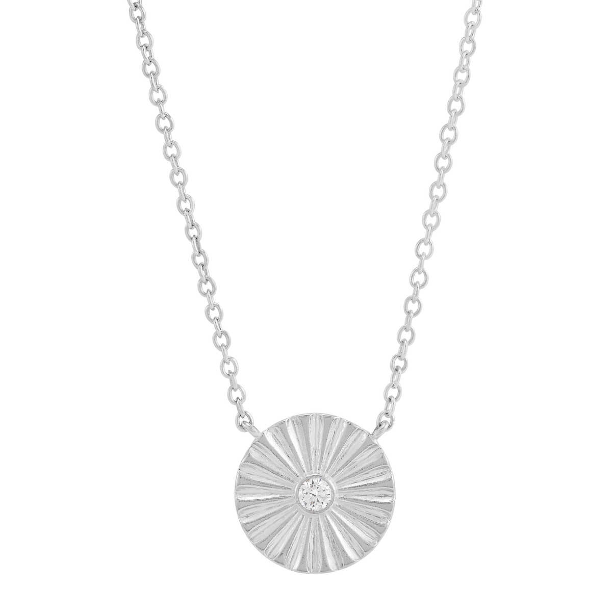 Silpada - Silpada 'Sunflower' Silver White Cubic Zirconia Necklace