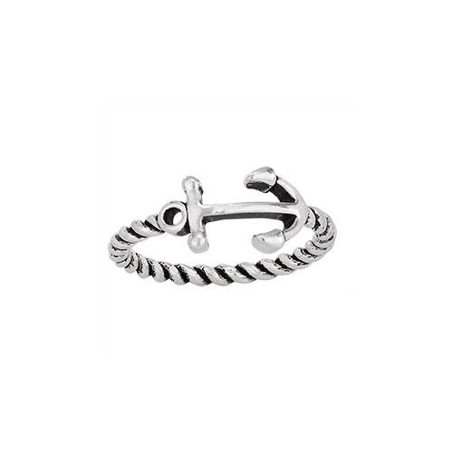 Tiger Mountain Jewelry Keep Me Steady Sterling Silver Anchor Ring