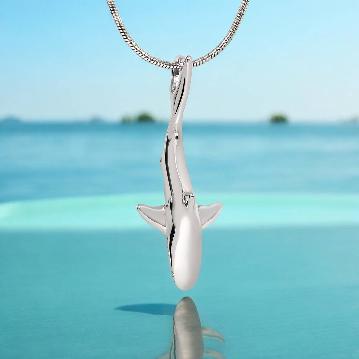 Big Blue Medium Reef Shark Necklace