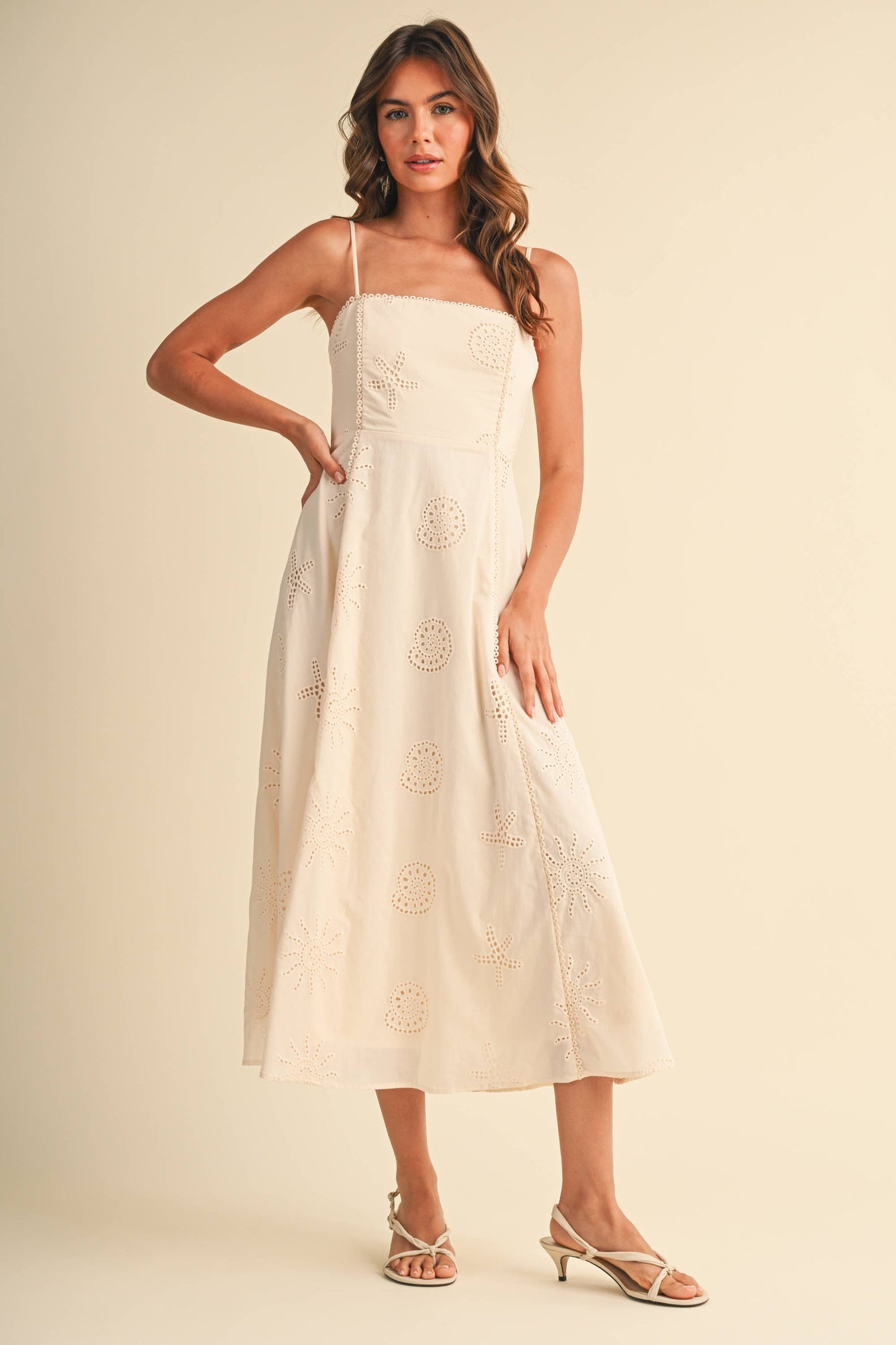 Klesis Coastal Eyelet Embroidered Dress