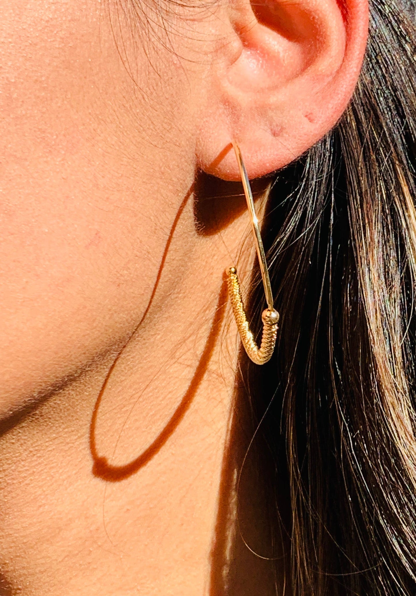 Mali Beads Gold Filled Thin Hoop Earrings – Classic Everyday Hoops
