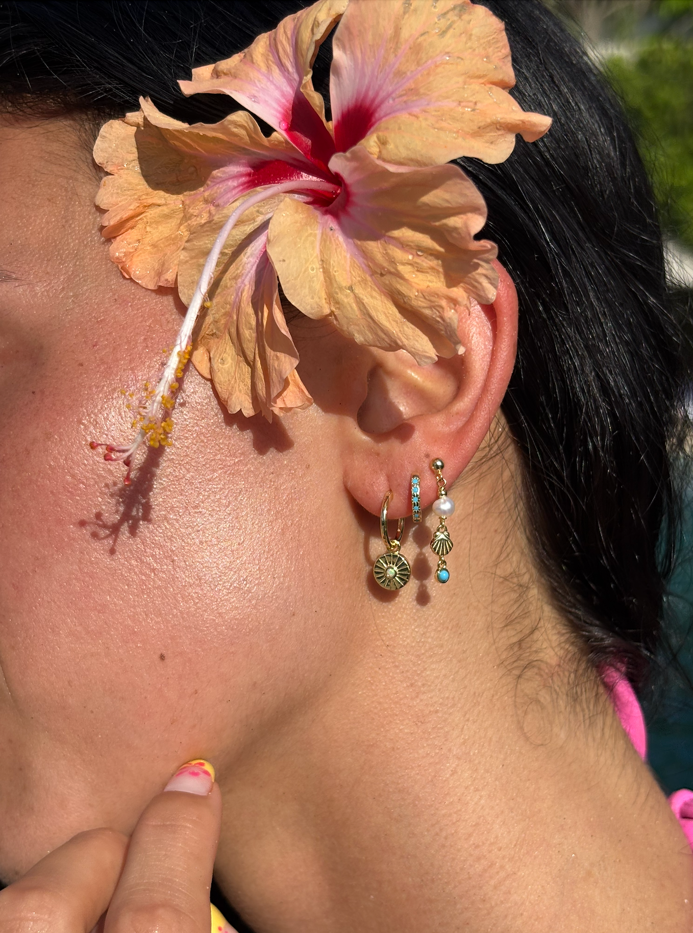 The Salty Gem Elise Hoops