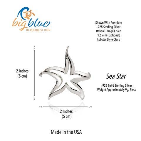 Big Blue Starfish Necklace