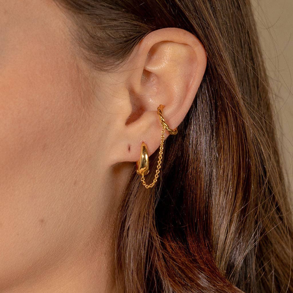 Brenda Grands 18K Gold Zenith + Twisted Ear Cuff Single
