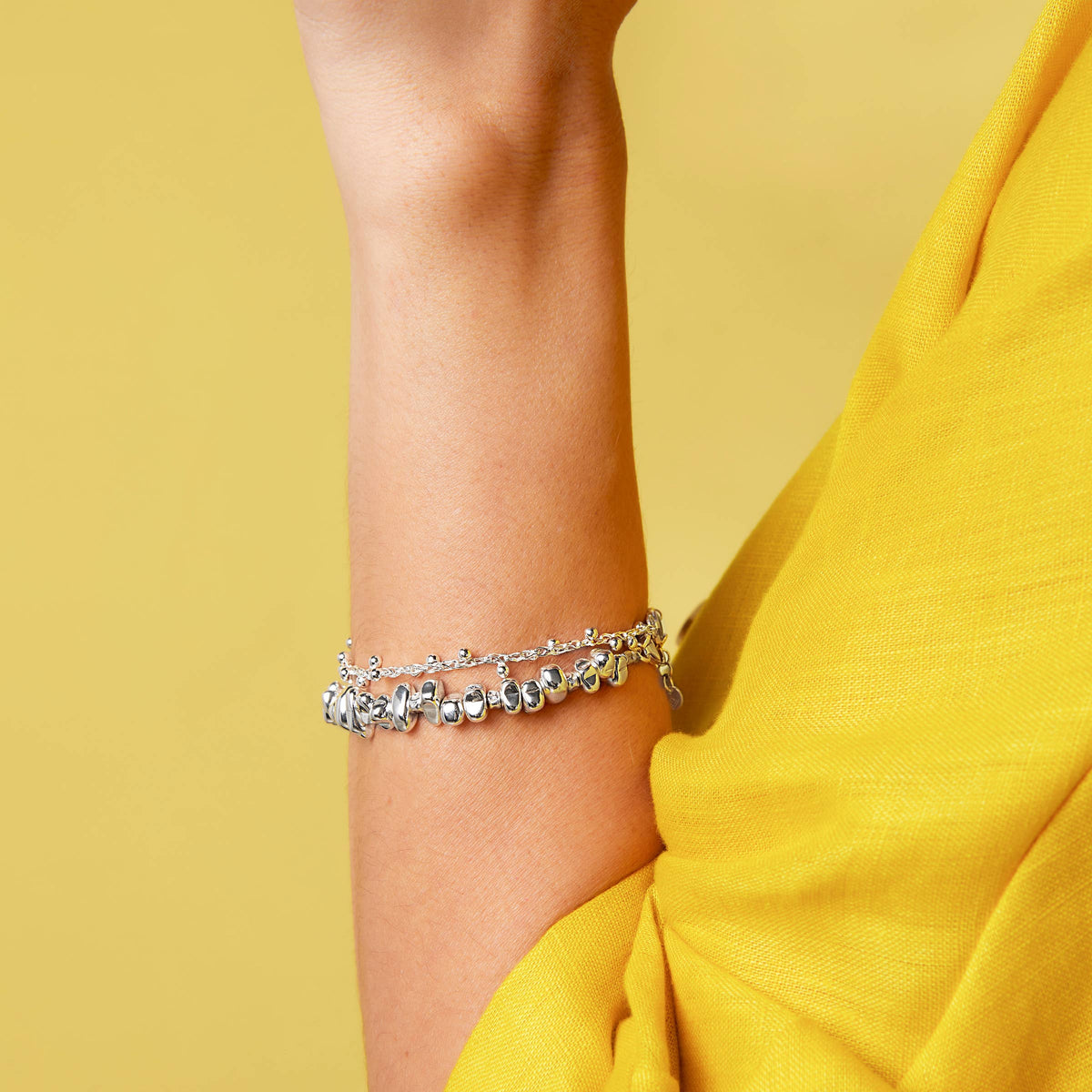 Silpada - Silpada 'Collected Beauty'  Silver Hematite Bracelet. 7.5"