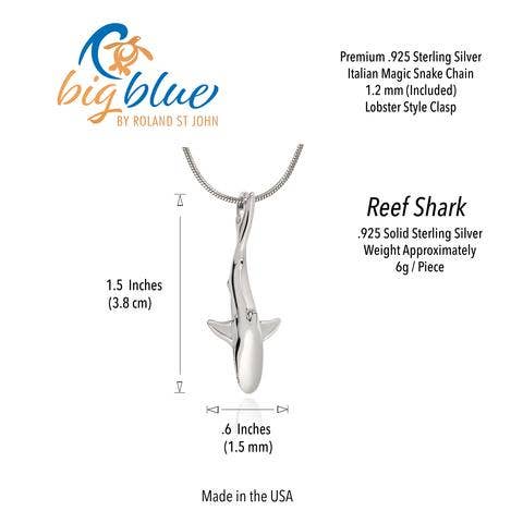 Big Blue Medium Reef Shark Necklace