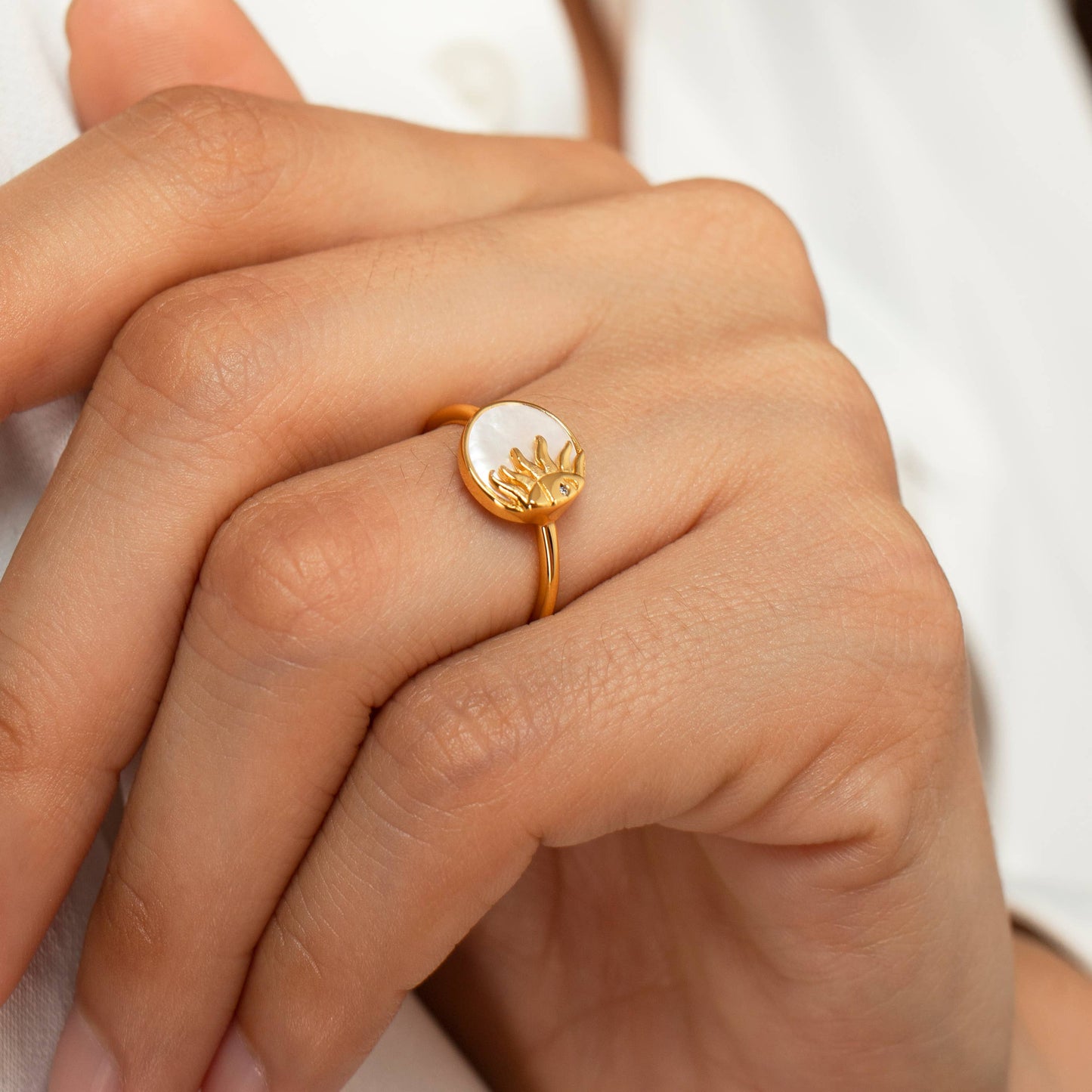 HolyBang Jewels Mother of Pearl Sun Ring
