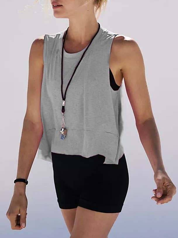 Rosa Clothing Arcade Hem Side Slits Crew Neck