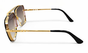 TOPFOXX Bella Tangle Free Aviators - Light Black Gold
