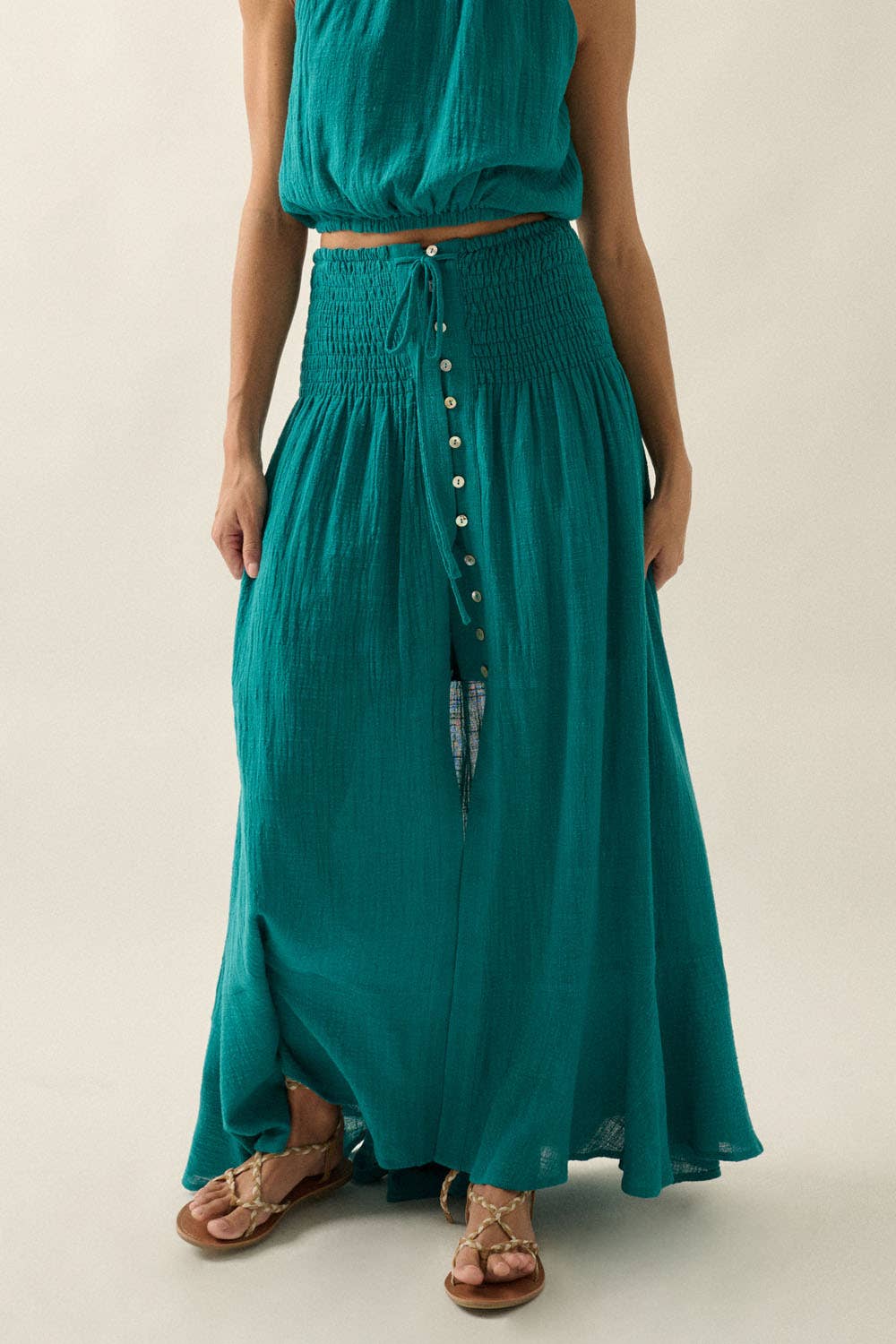 Promesa Cotton Gauze Maxi Skirt