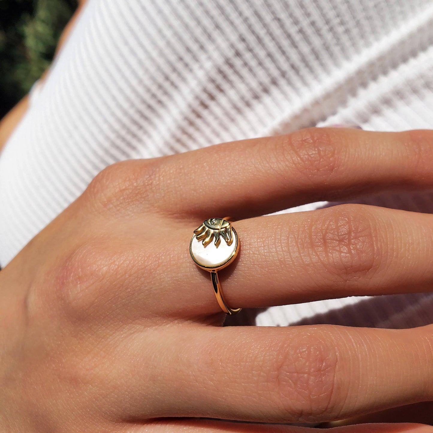 HolyBang Jewels Mother of Pearl Sun Ring