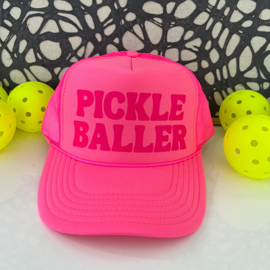 Arnie & Ollie Neon Pink Pickleballer Hat