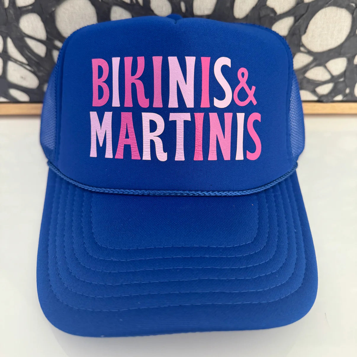 Arnie & Ollie Bikinis and Martinis Royal Blue Trucker Hat