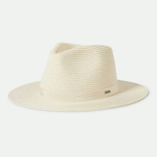 Brixton Carolina Straw Packable Travel Hat - Bone/Bone