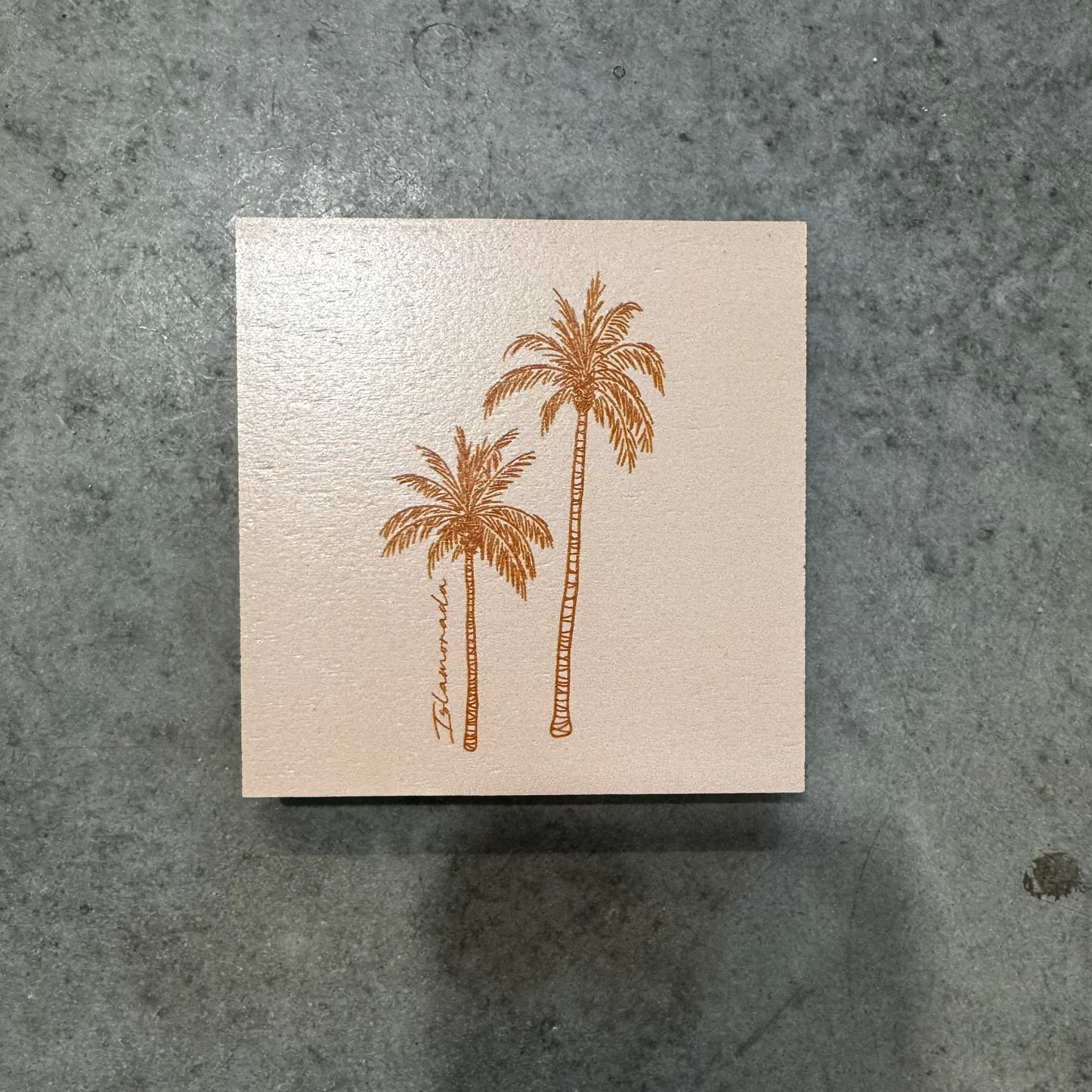 Rustic Marlin Pink Palm Trees Islamorada Magnet