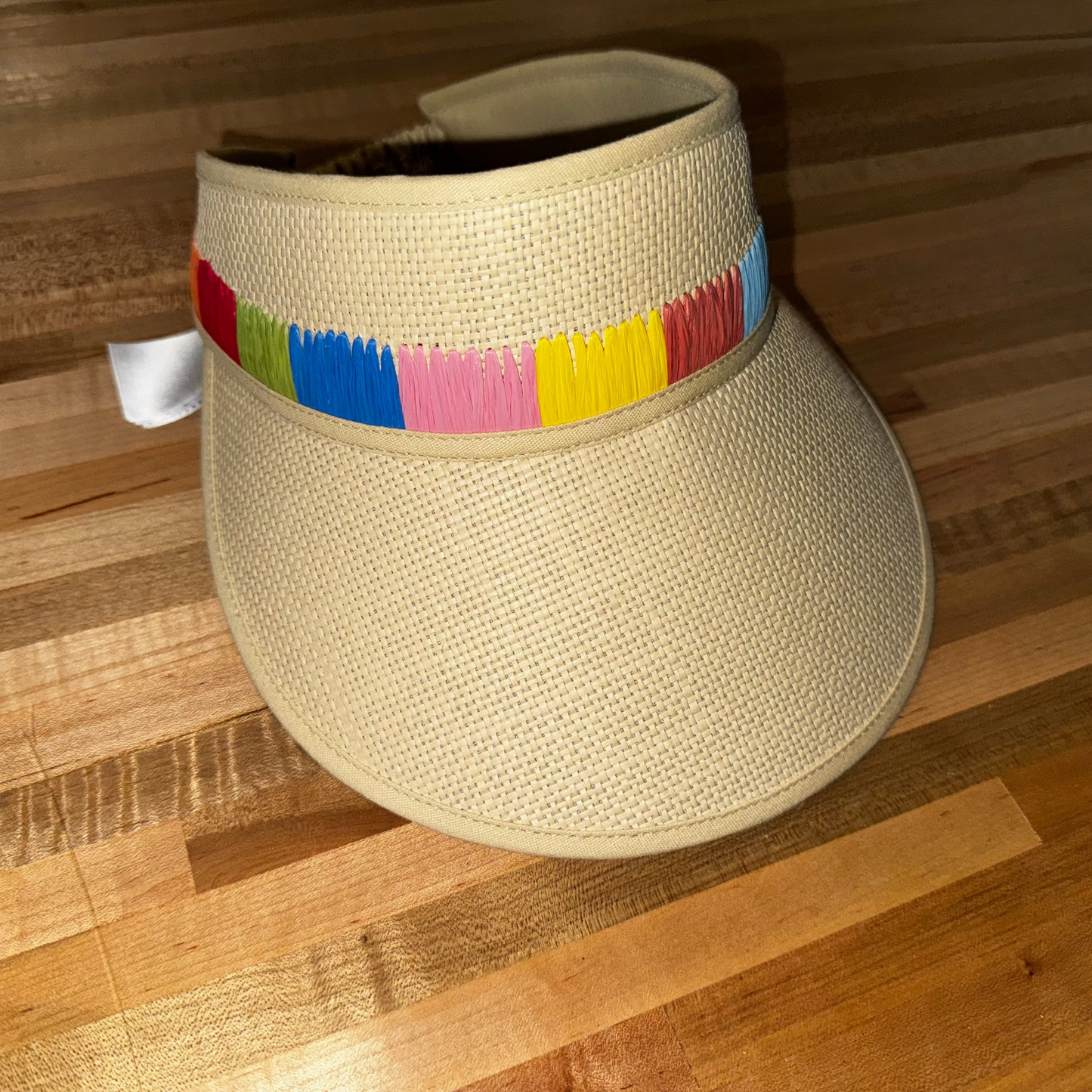 Brixton Newport Straw Visor - Multicolor Stripe