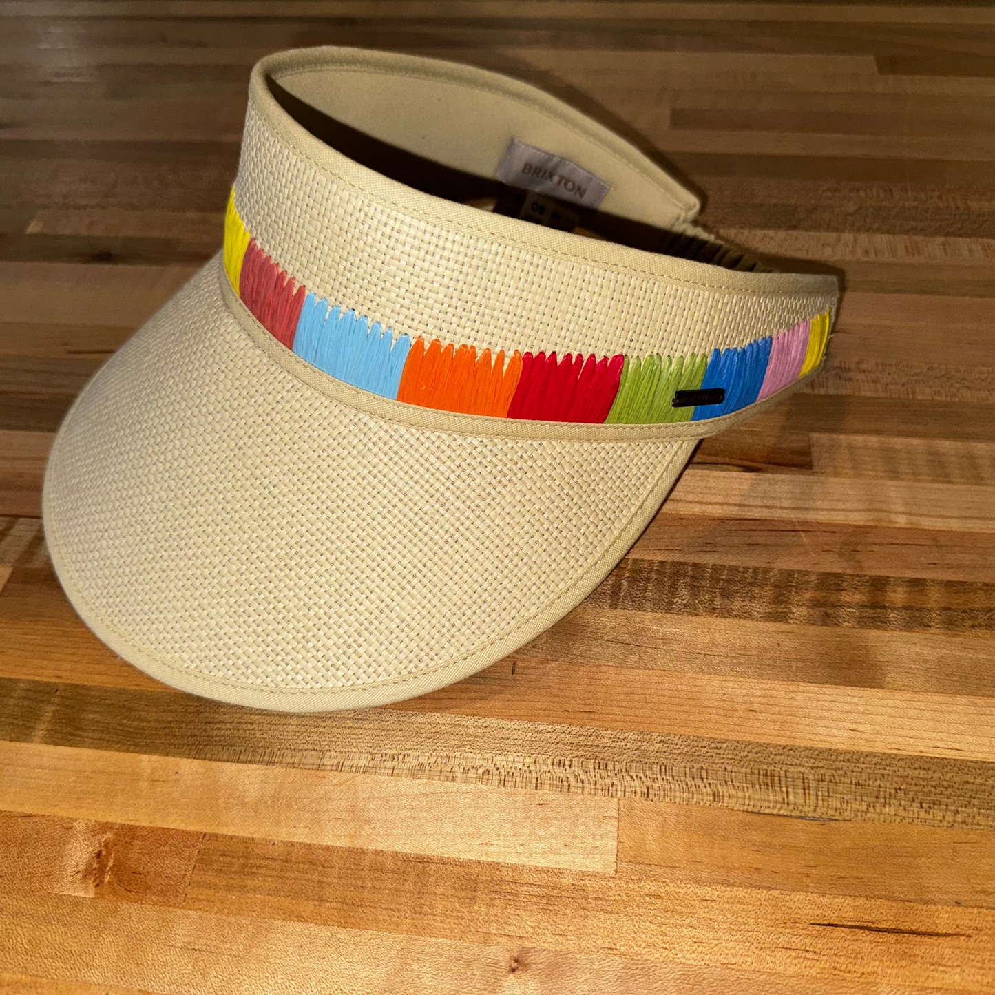 Brixton Newport Straw Visor - Multicolor Stripe