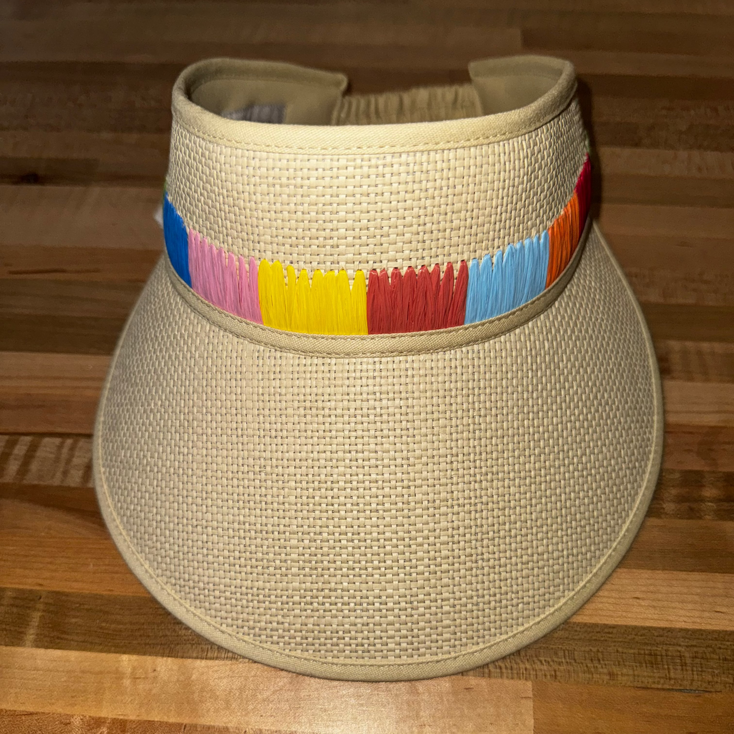 Brixton Newport Straw Visor - Multicolor Stripe