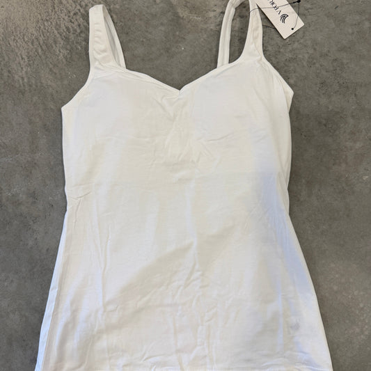 Charmo White Shelf Bra Tank