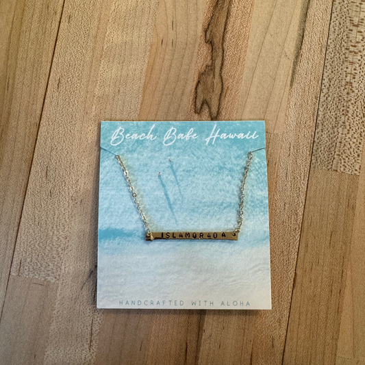 Beach Babe Hawaii Islamorada Bar Necklace
