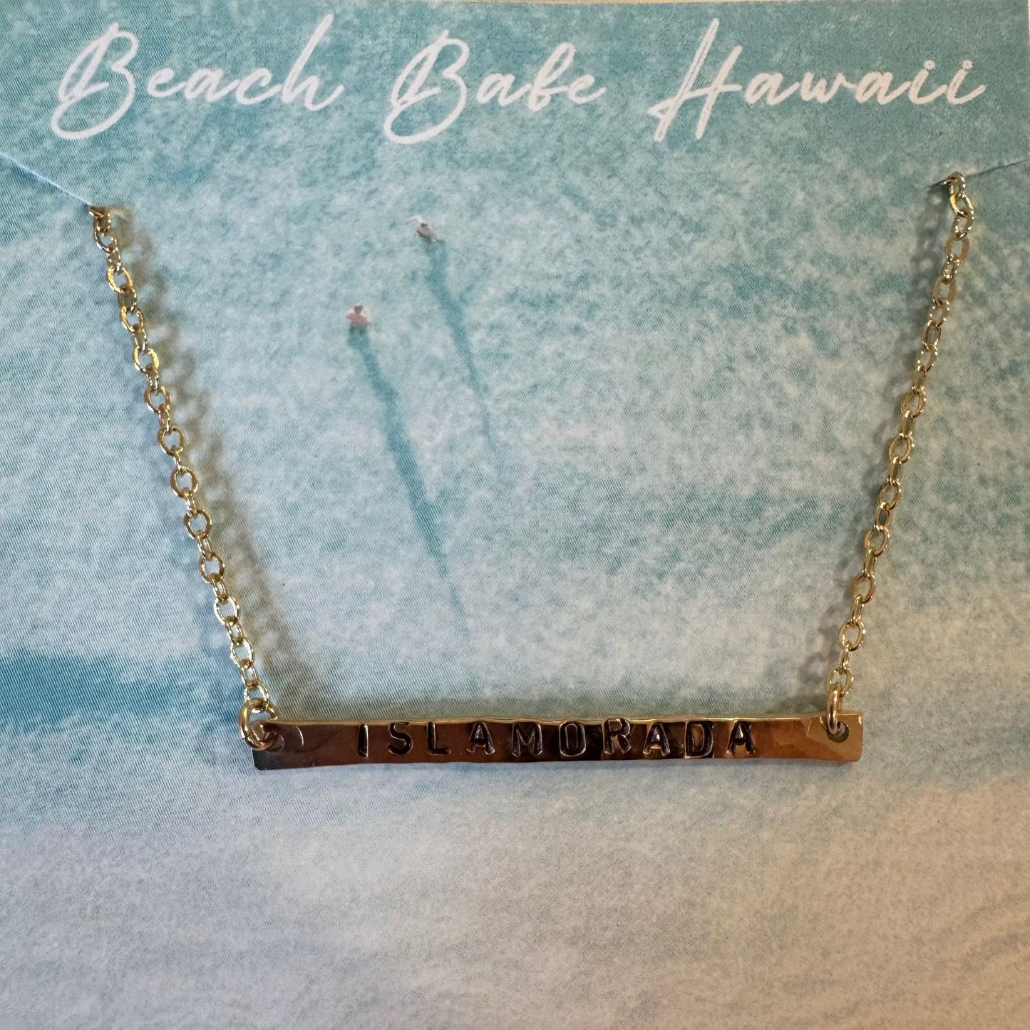 Beach Babe Hawaii Islamorada Bar Necklace