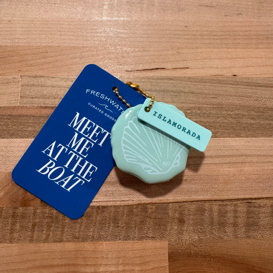 Freshwater Curated Goods Islamorada Floating Shell Keychain