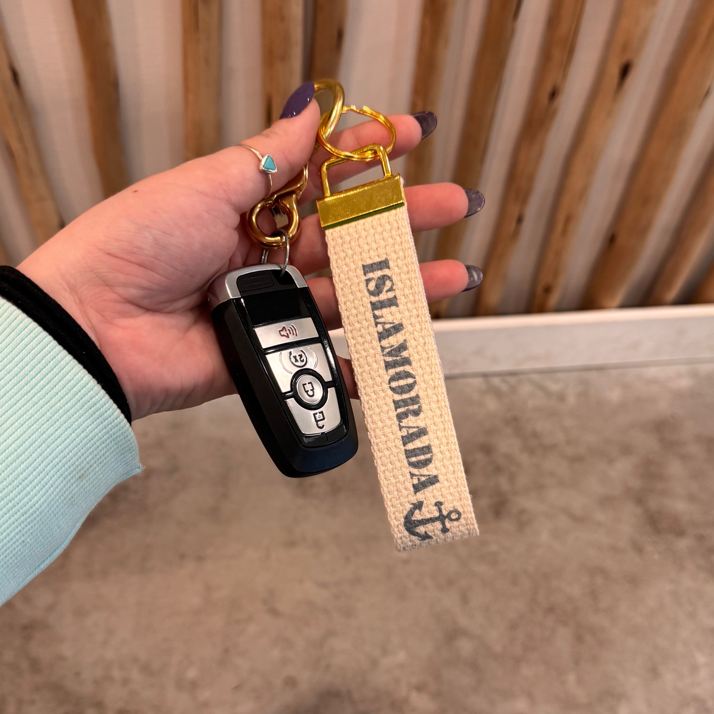 Rustic Marlin Islamorada Anchor Keychain