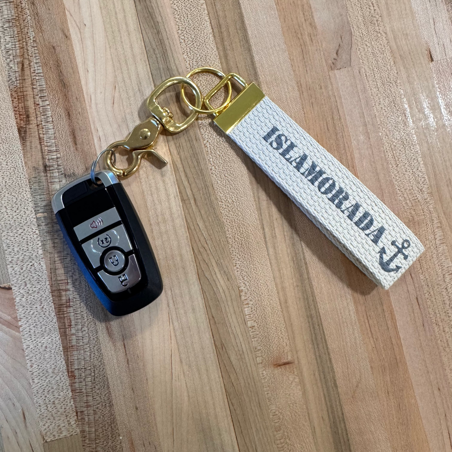 Rustic Marlin Islamorada Anchor Keychain