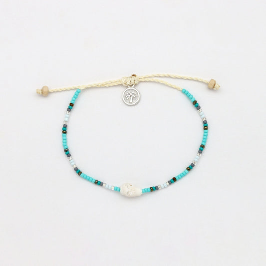 Pineapple Island Mauna Loa Beaded Anklet - Turquoise