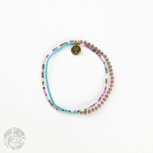 Koh Surf Monte Carlo Beaded Surf Bracelet - Purple & Blue