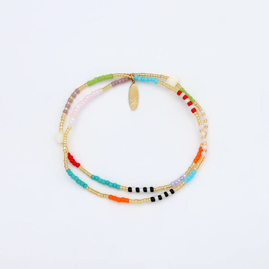 Pineapple Island Golden Hour Colorful Beaded Bracelet - Fetival